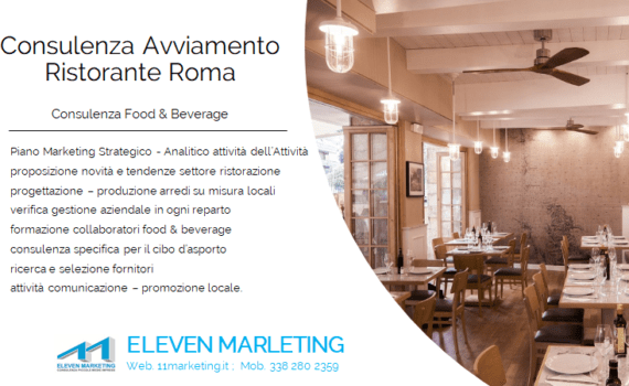 consulenza avviamento ristorante Roma