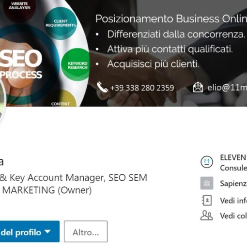 Ottimizzazione Profilo Linkedin, Elio Castellana Digital Marketing Consultant