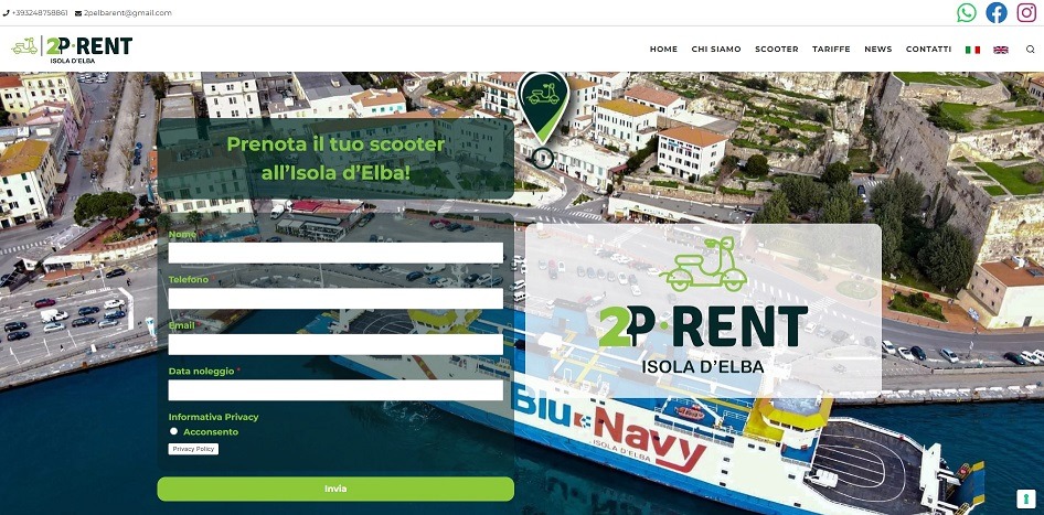 2P Elba Rent, affitto motorini isola d'Elba