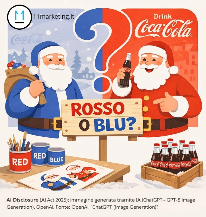 Qual è il vero colore di Babbo Natale? Rosso o blu?