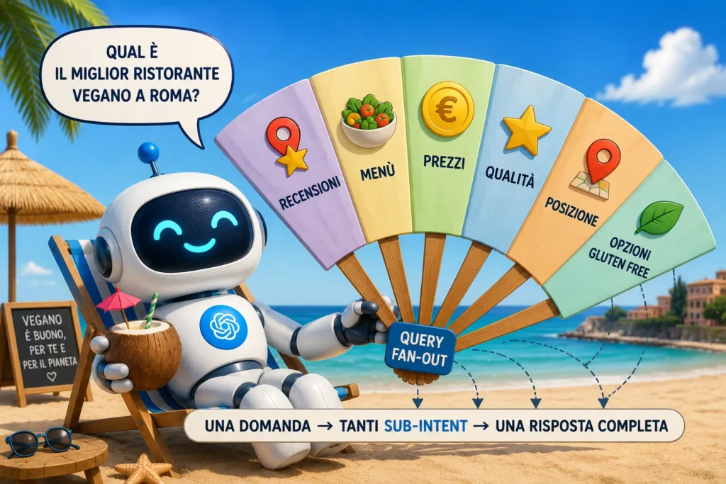 Cos'è il Query Fan-out e Come Funziona Guida ai Sub-intent AI