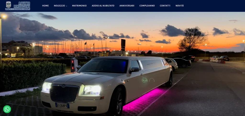 Siti Web AI Friendly, afffitto limousine Roma