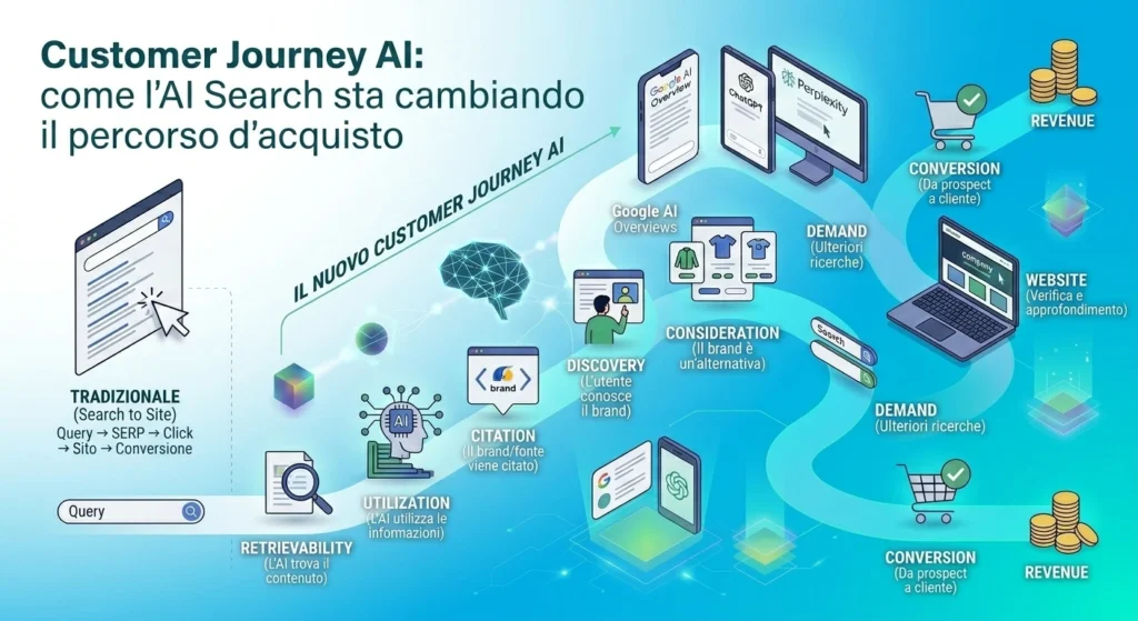 Customer Journey AI come l’AI Search sta cambiando il percorso d’acquisto
