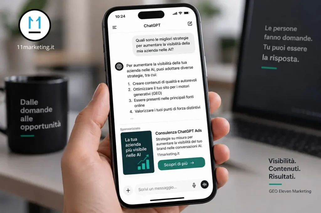 Consulenza ChatGPT Ads, come fare pubblicità su ChatGPT e intercettare nuovi clienti
