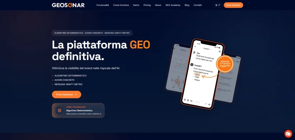GEOSONAR - la piattaforma GEO definitiva