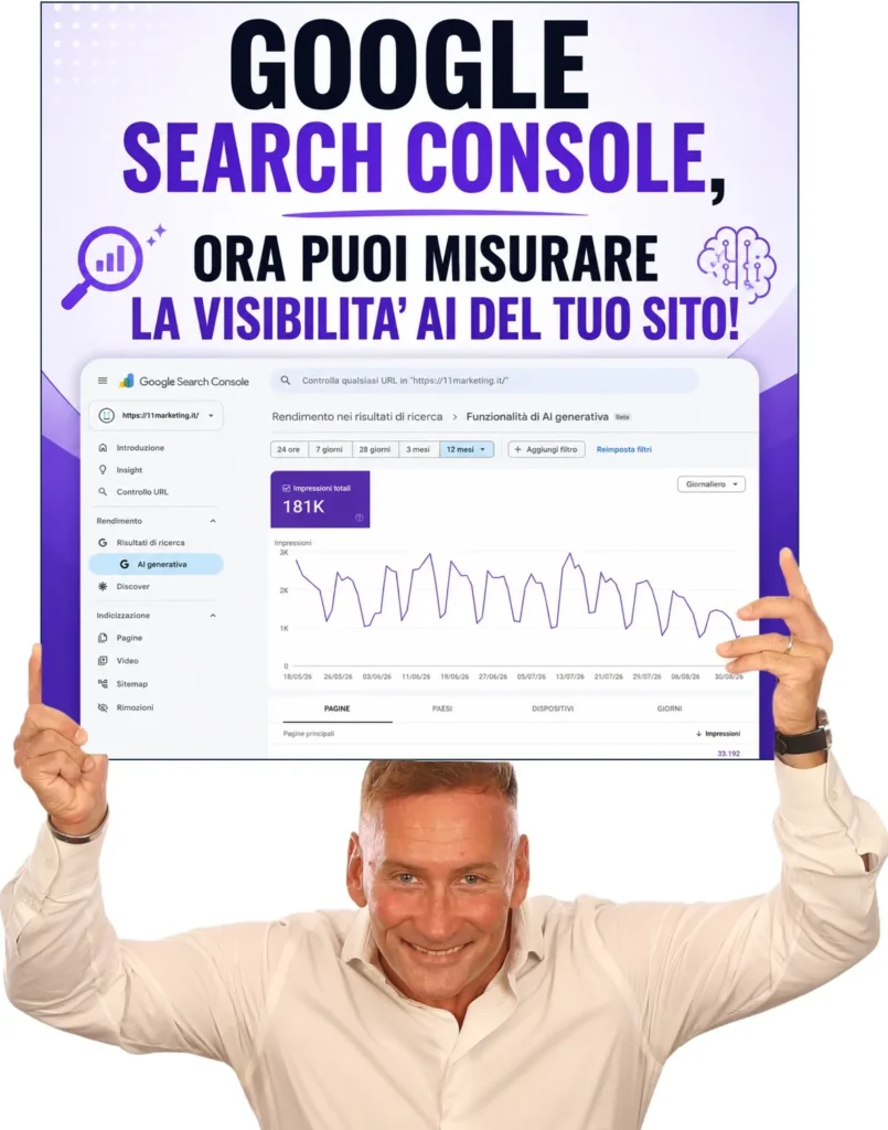Google Search Console AI Generativa: come misurare la visibilità del sito nelle risposte AI